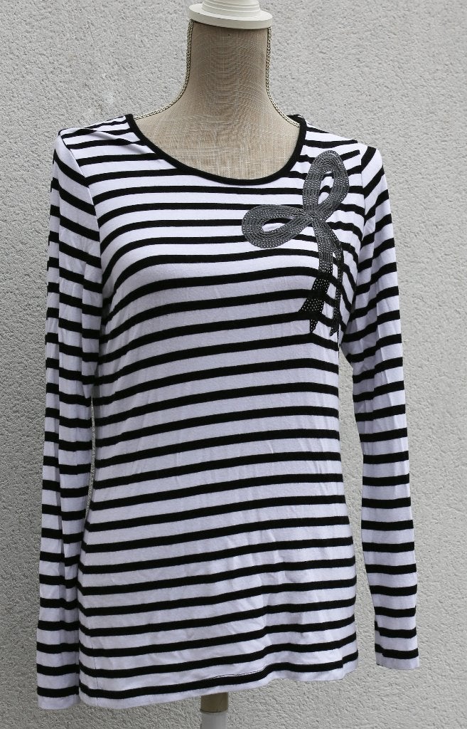 Mooi gestreept topje T40 - Amy Vermont, Maat 38/40 (M), Zwart, Ophalen of Verzenden, Amy vermont