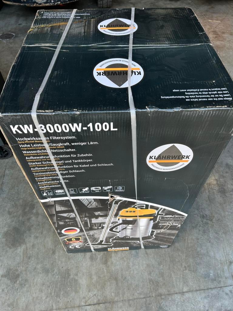 Nieuwe industriële stofzuiger 3000W 100L – Klährwerk, Ophalen, Nieuw