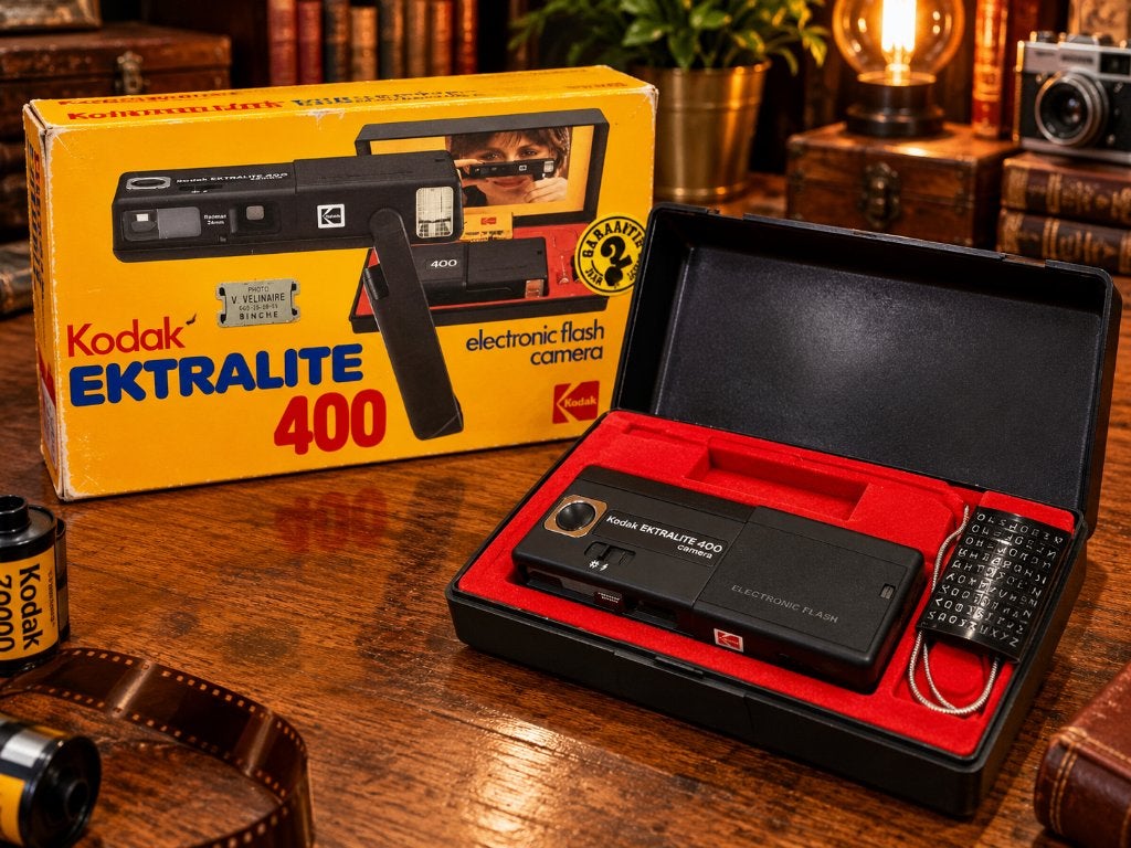 Kodak Ektralite 400 met originele doos en etui, Audio, Tv en Foto, Ophalen, Gebruikt, Compact, Kodak