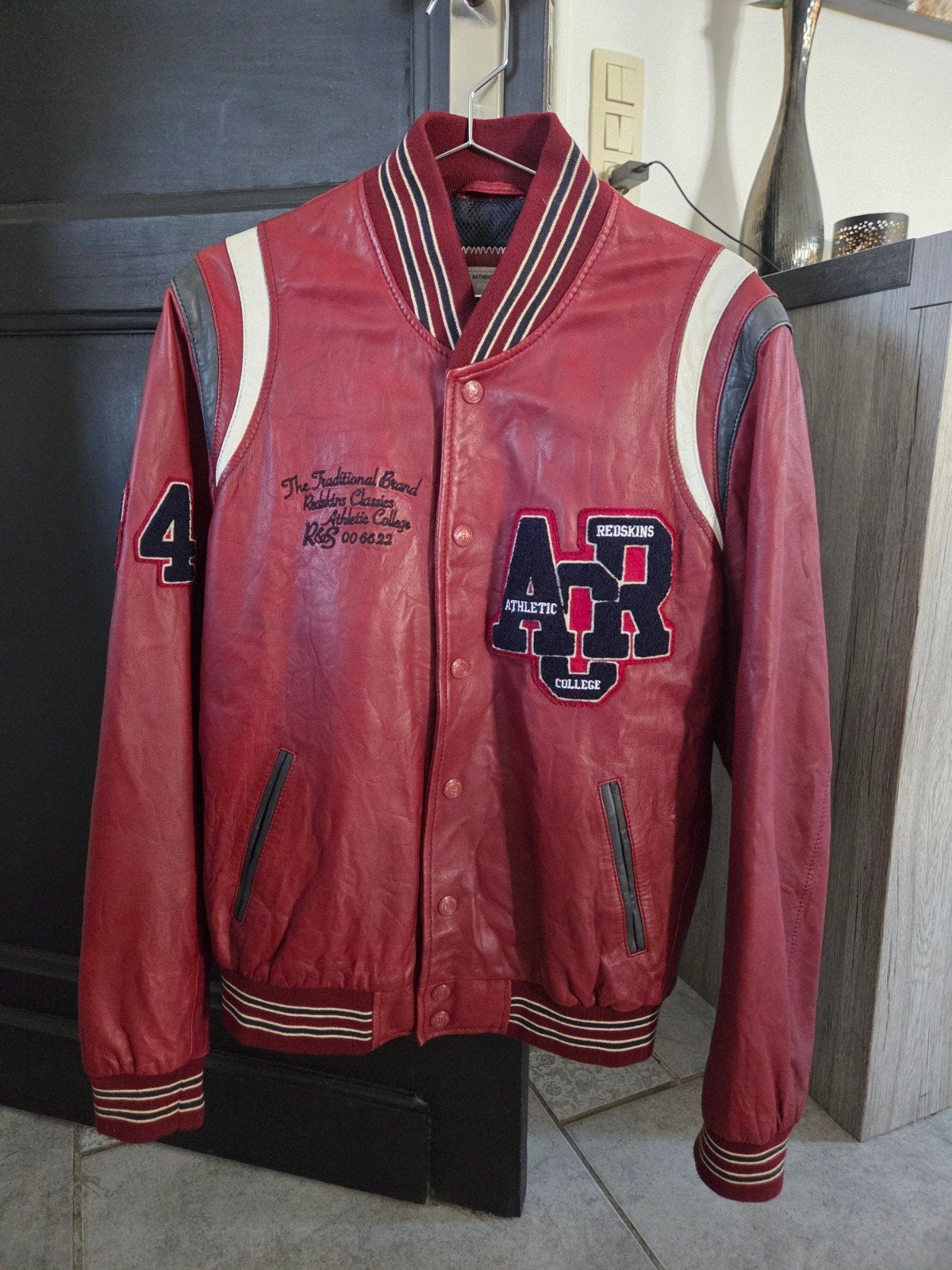 blouson redskins en cuir, Vêtements | Hommes, Rouge, Taille 52/54 (L), Enlèvement, Porté
