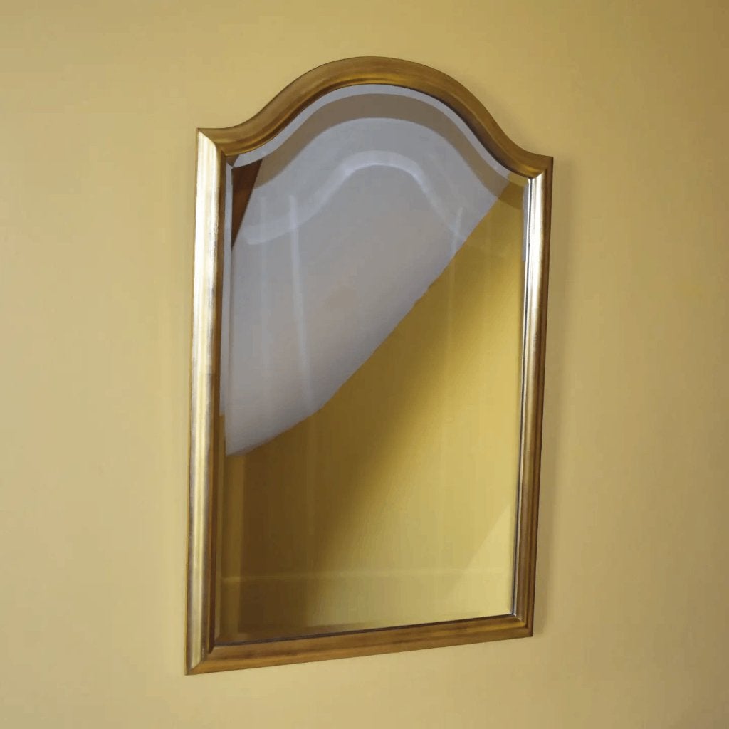 Miroir avec cadre doré et verre biseauté, Enlèvement, Comme neuf