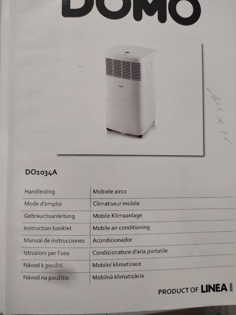 Airco Domo mobiel, Ophalen, Zo goed als nieuw, Koelen en Ontvochtigen, Afstandsbediening