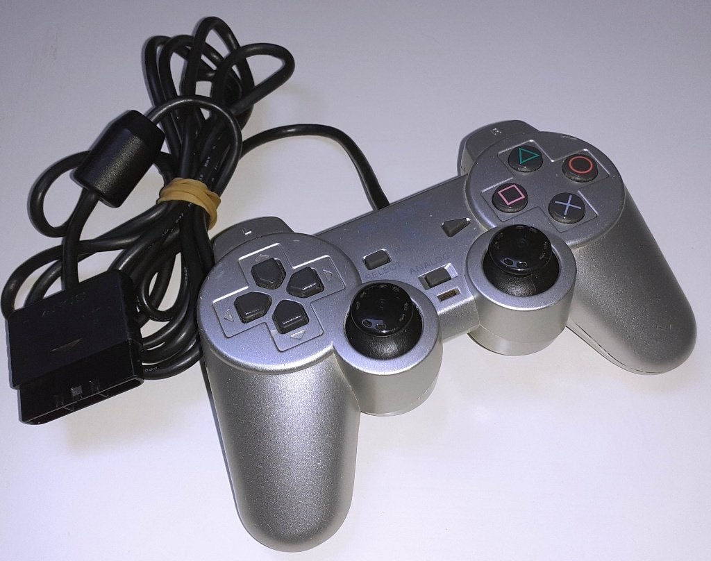Gaming retro Playstation 2 controller zilver, Enlèvement ou Envoi, Comme neuf, Contrôleur, PlayStation 2