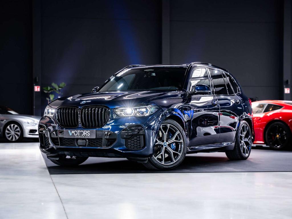 BMW X5 xDrive45e - M Sport - HUD - Laser - Pano - Trekhaak -, Automaat, Gebruikt, Blauw, Leder