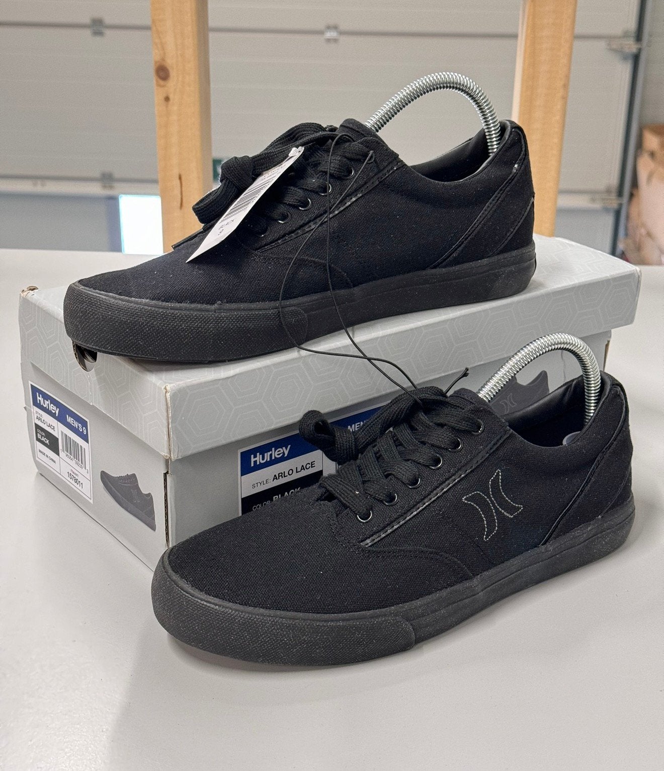 Hurley Men's Arlo Lace Canvas Sneakers maat 43 NIEUW Zwart, Zwart, Nieuw, Ophalen of Verzenden, Sneakers