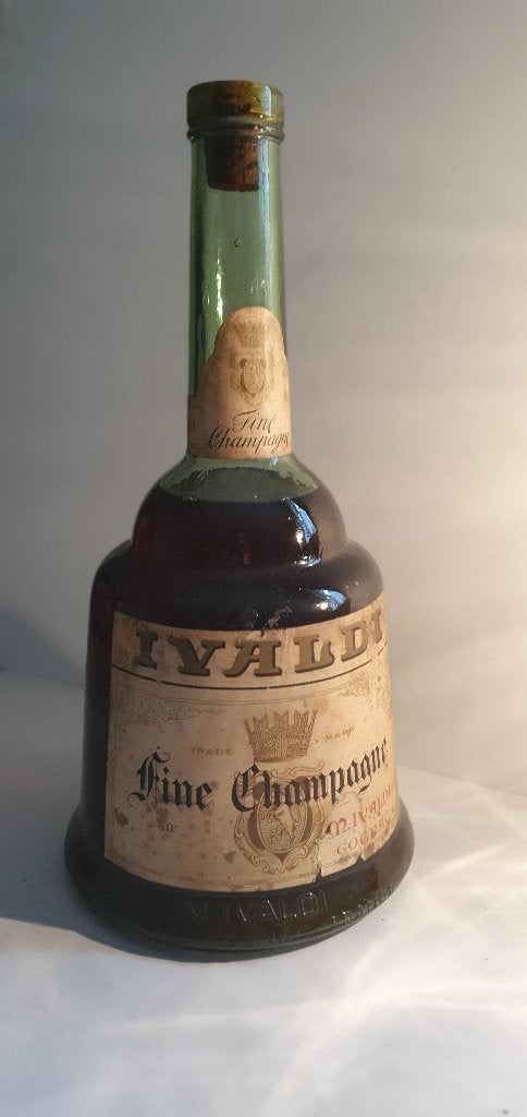 cognac M. IVALDI, anno 1950, 2,5 L, bouteille cloche, Collections, Enlèvement ou Envoi, Comme neuf, France, Autres types