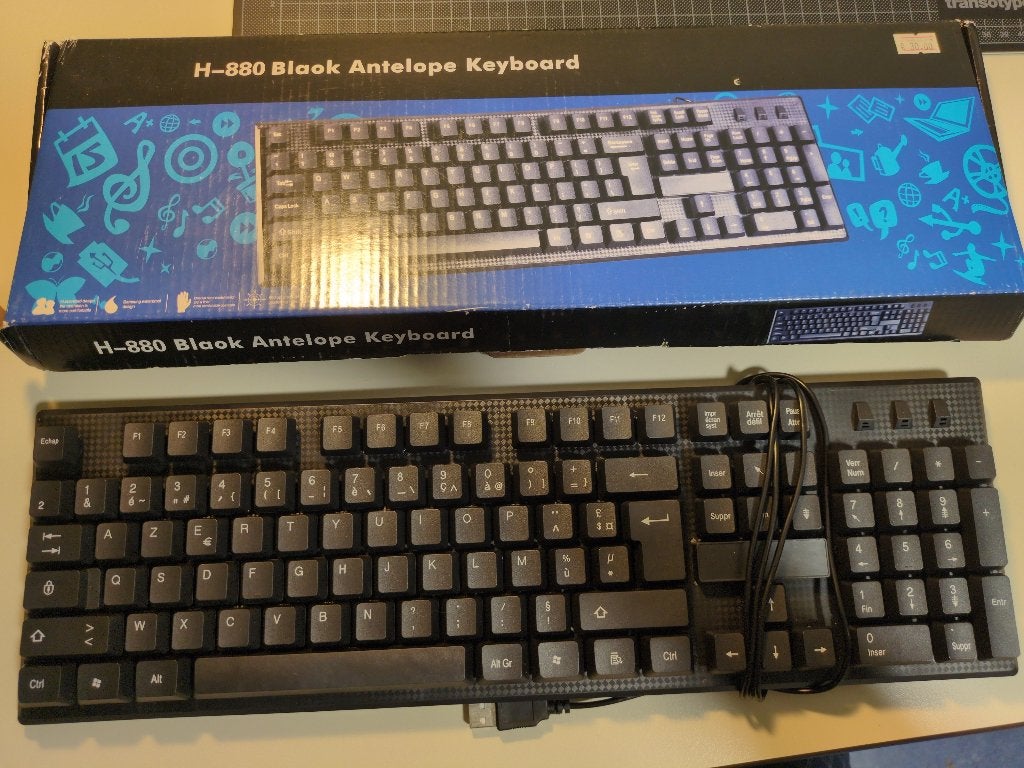 H-880 Black Antelope Keyboard Toetsenboord AZERTY, Computers en Software, Toetsenborden, Verschillende merken, Ophalen of Verzenden