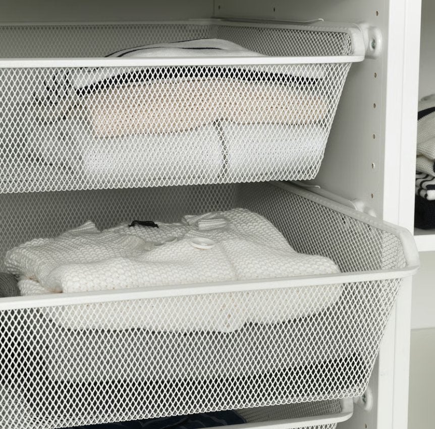 Ikea KOMPLEMENT Fijndraadmand met uittrekrail voor PAX kast, Huis en Inrichting, Ophalen, 100 tot 150 cm, Zo goed als nieuw, Minder dan 100 cm