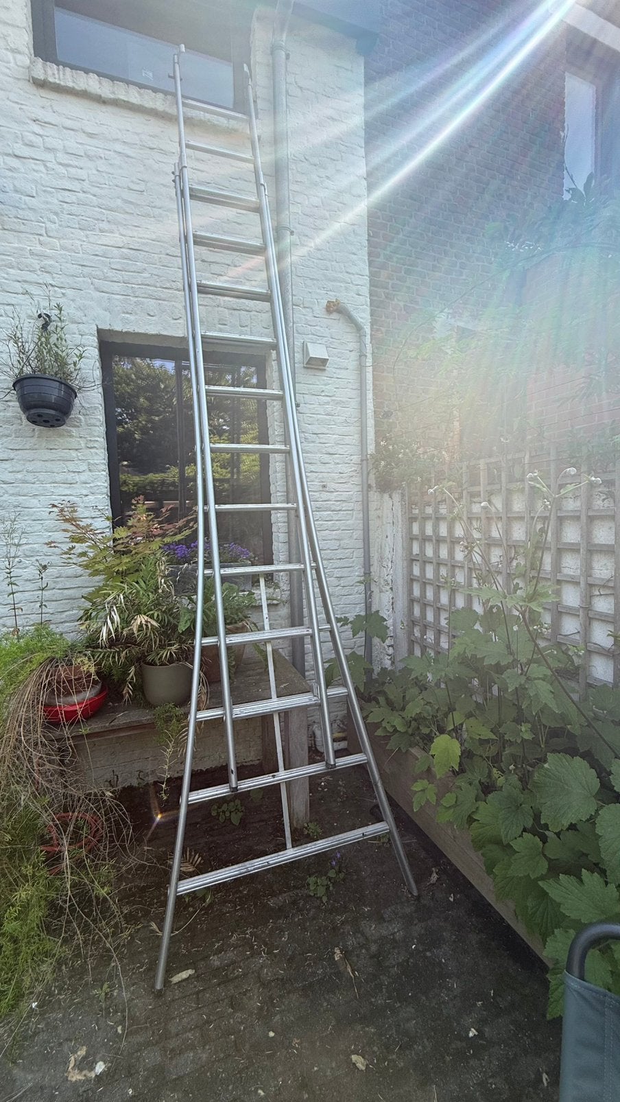 Ladder, Ophalen, Gebruikt, Ladder, Opvouwbaar of Inschuifbaar