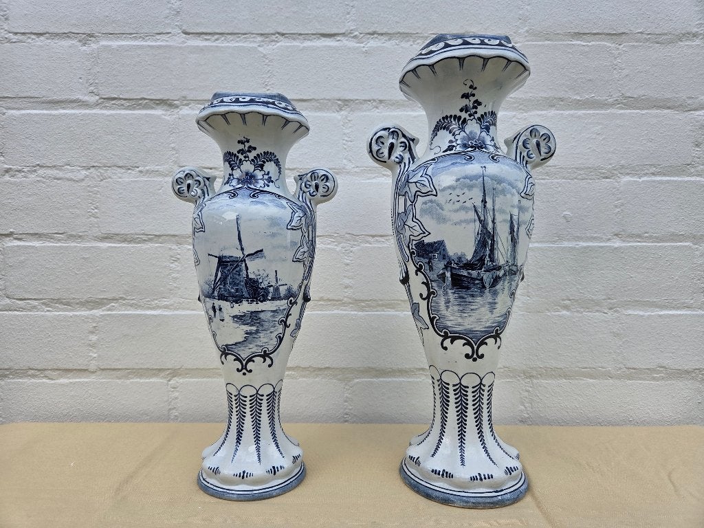 Vazen in Delfts blauw, Antiek en Kunst, Ophalen