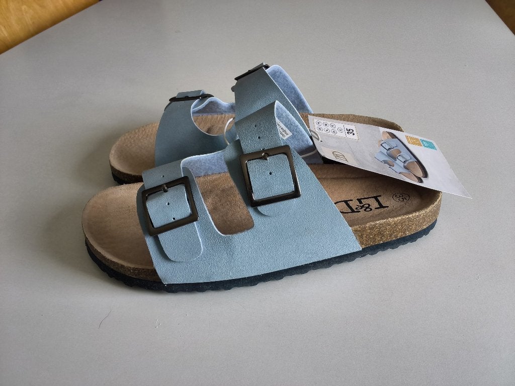 Mules ou sandales en cuir /Pt. 35 /Neuf+ étiquette, Enfants & Bébés, Neuf, Garçon ou Fille, Enlèvement ou Envoi, Chaussures