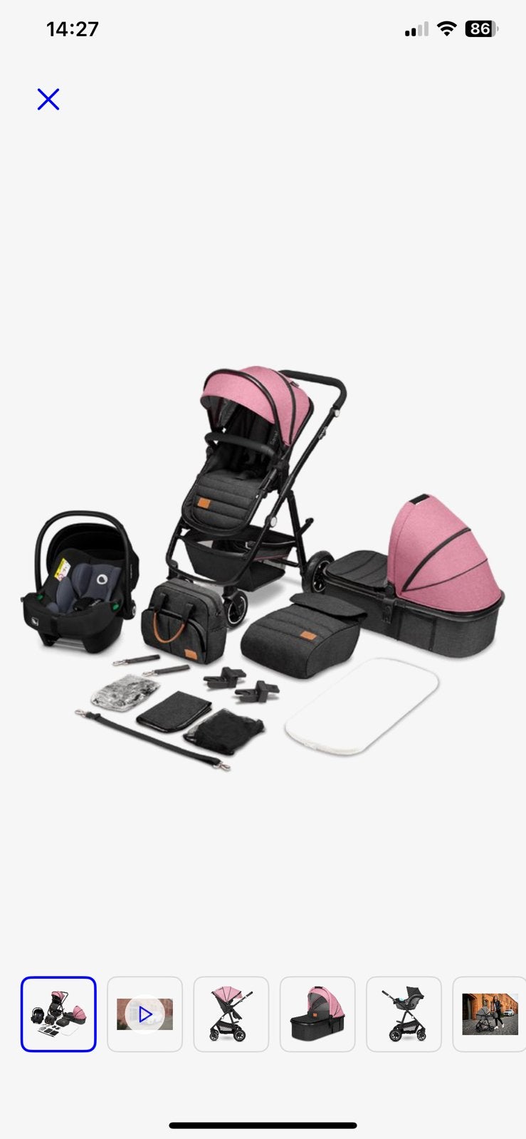 Lionelo Lionelo Amber 3 in 1 Kinderwagen 3in1, Enlèvement, Comme neuf, Poussette
