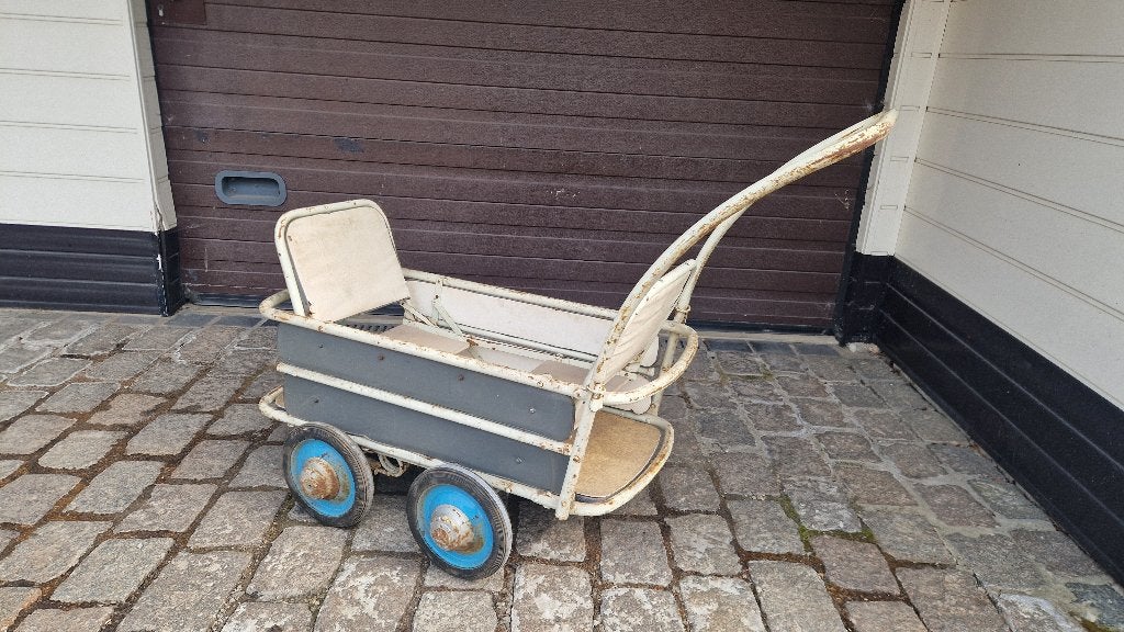 Antieke kinderwagen voor 2, vermoedelijk Torck, Ophalen