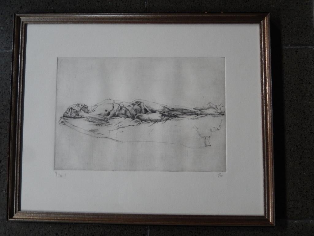 Ets, Antiek en Kunst, Kunst | Etsen en Gravures, Ophalen of Verzenden, Ets, Gesigneerd