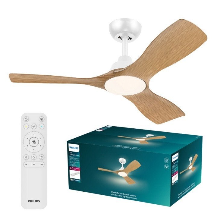 Philips ventilator + lamp, Electroménager, Enlèvement, Ventilateur avec télécommande, Neuf, Ventilateur de plafond