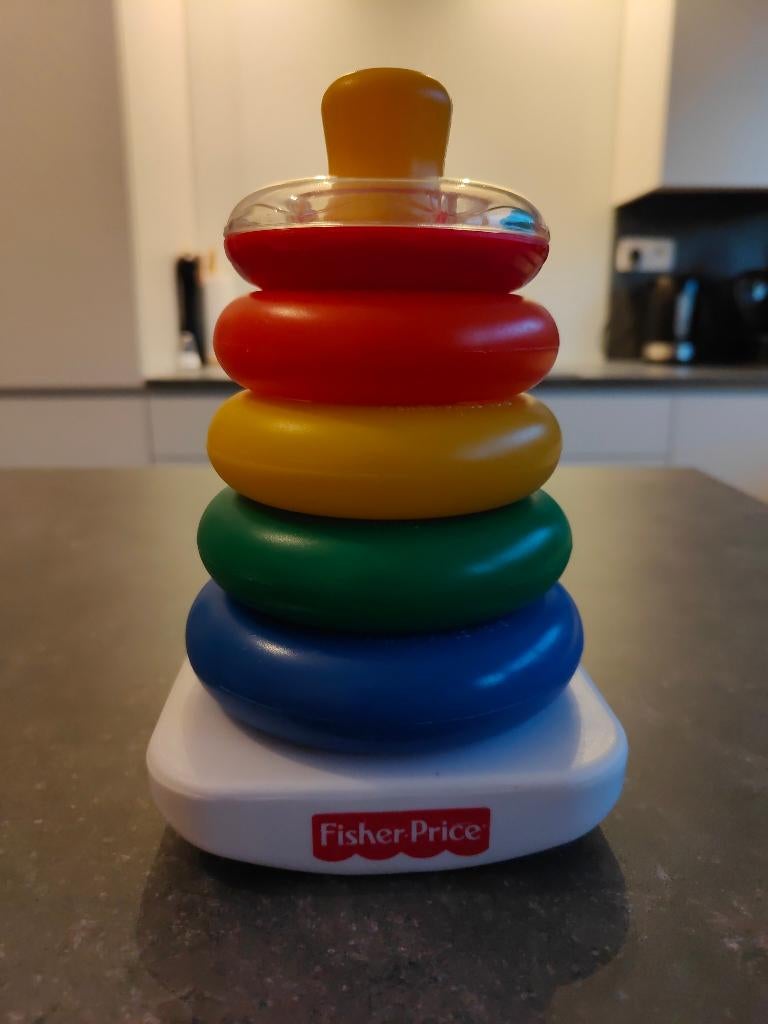 Fisher Price stapeltoren, Kinderen en Baby's, Speelgoed | Fisher-Price, Ophalen of Verzenden, Zo goed als nieuw, Rammelaar