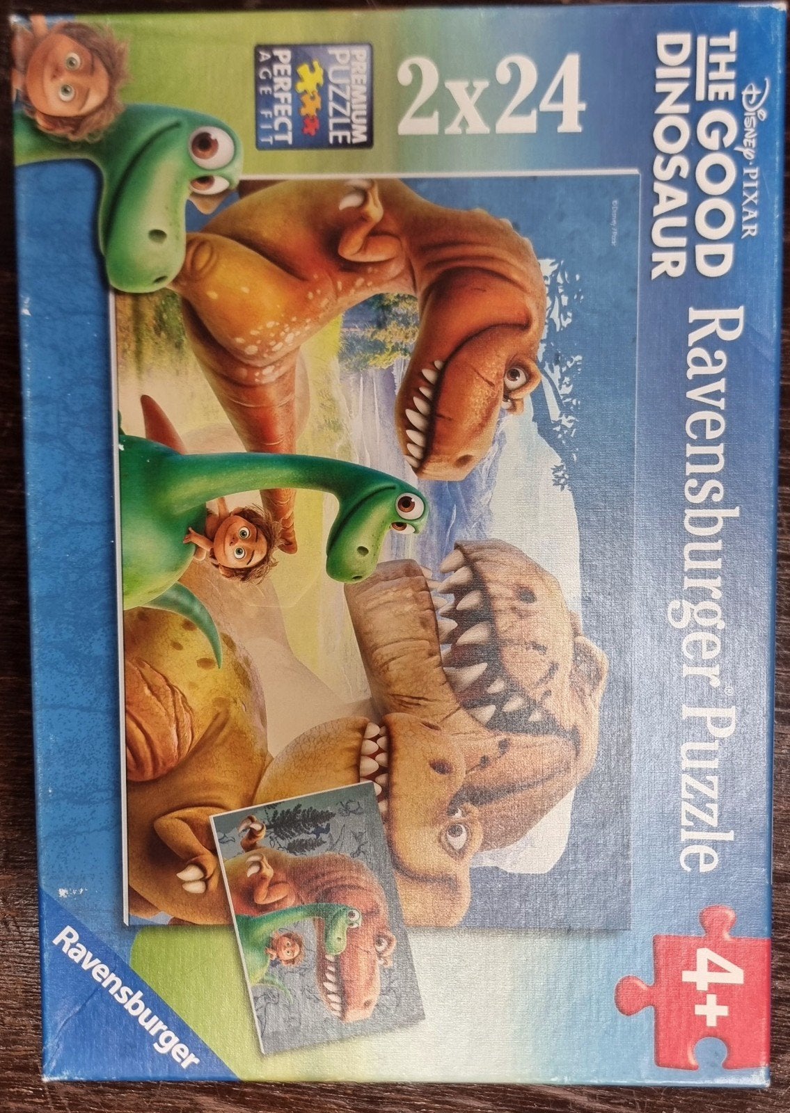 2 in 1 Dino puzzel 4+ Ravensburger Disney The Good Dinosaur, Kinderen en Baby's, Ophalen of Verzenden, Gebruikt, Puzzelen