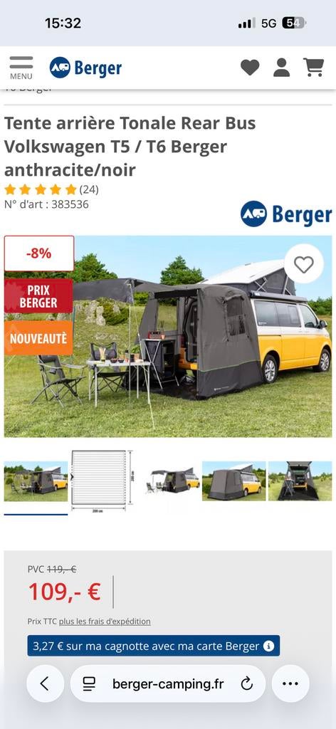 Tente d’hayon pour vw transporteur t5 t6 (t4?), Ophalen, Nieuw