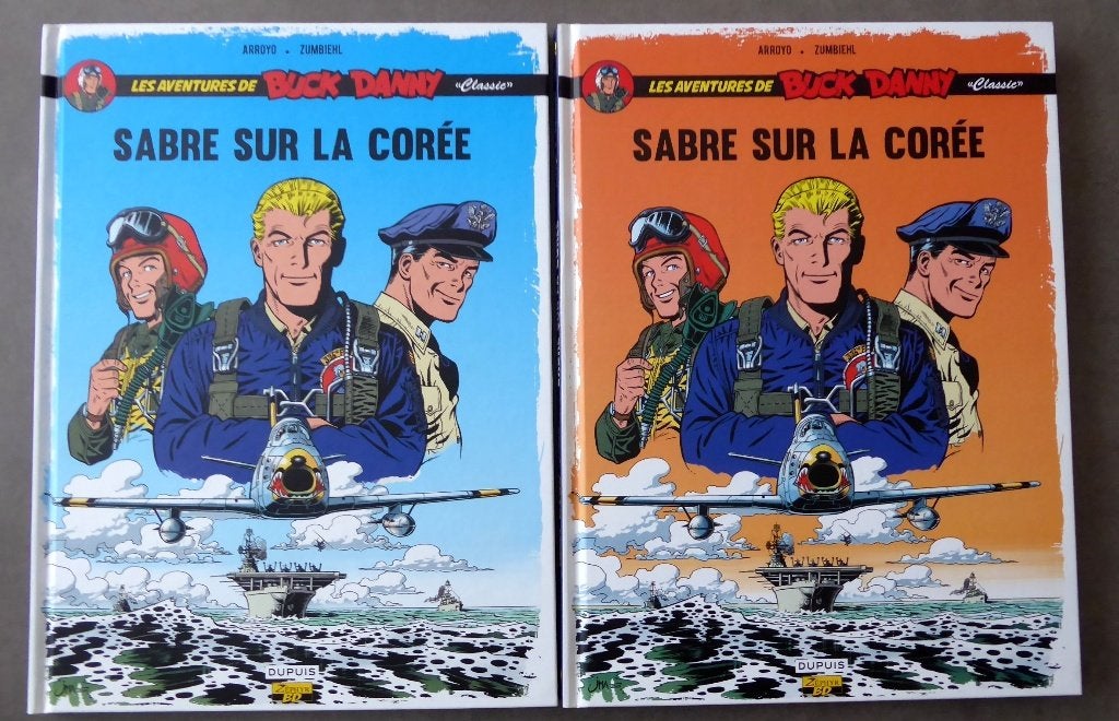 Lot 2 BD "Buck Danny" : Sabre sur la Corée - EO 2014, Boeken, Stripverhalen, Zo goed als nieuw, Ophalen of Verzenden
