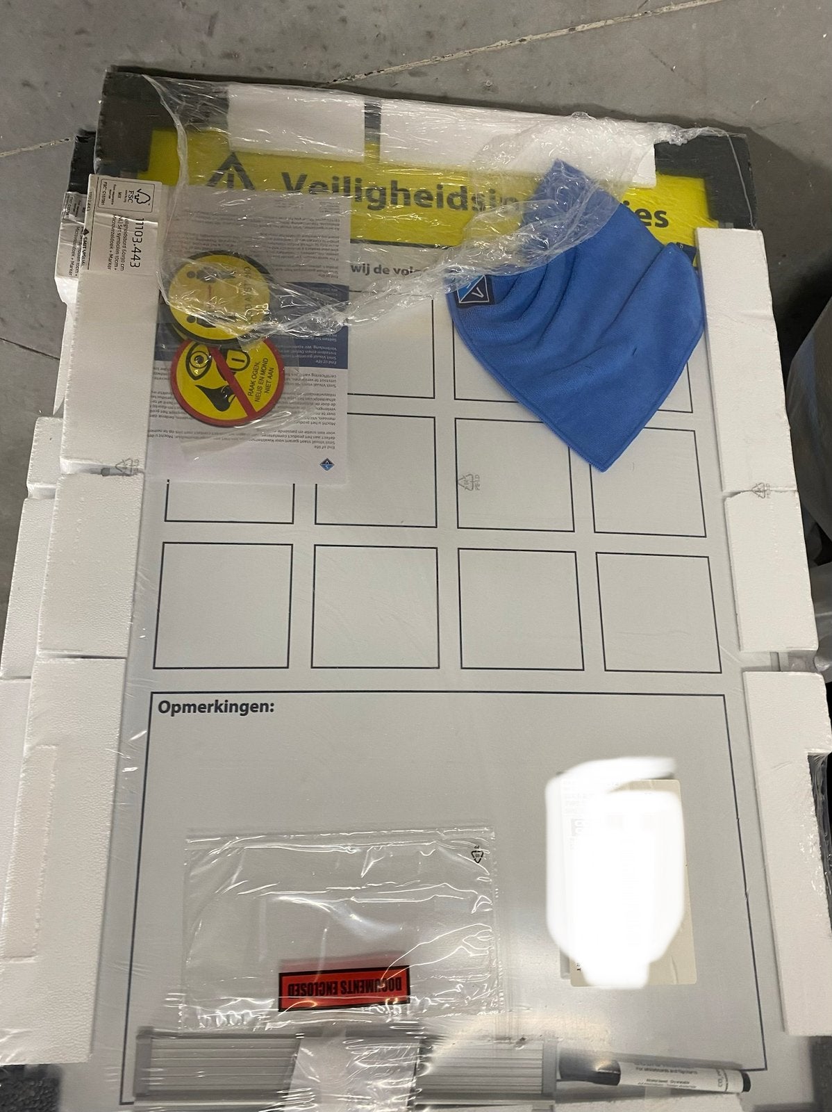 magnetisch bord - Veiligheidsinformatiebord - whiteboard, Ophalen