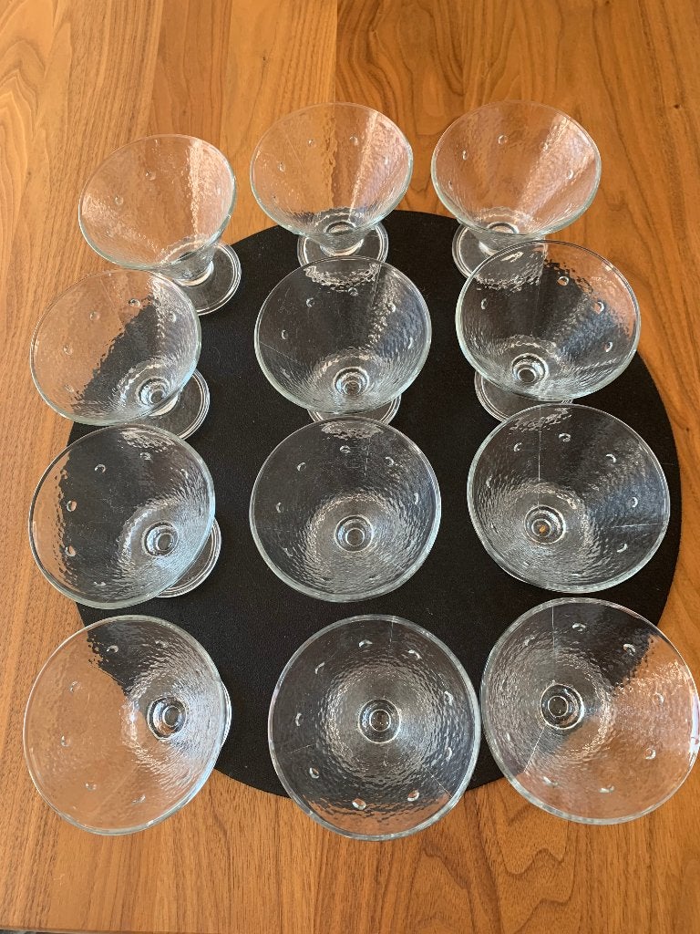 Retro vintage in nieuwe staat  12 glazen kommetjes kommen, Huis en Inrichting, Keuken | Servies, Zo goed als nieuw, Kom(men), Vintage