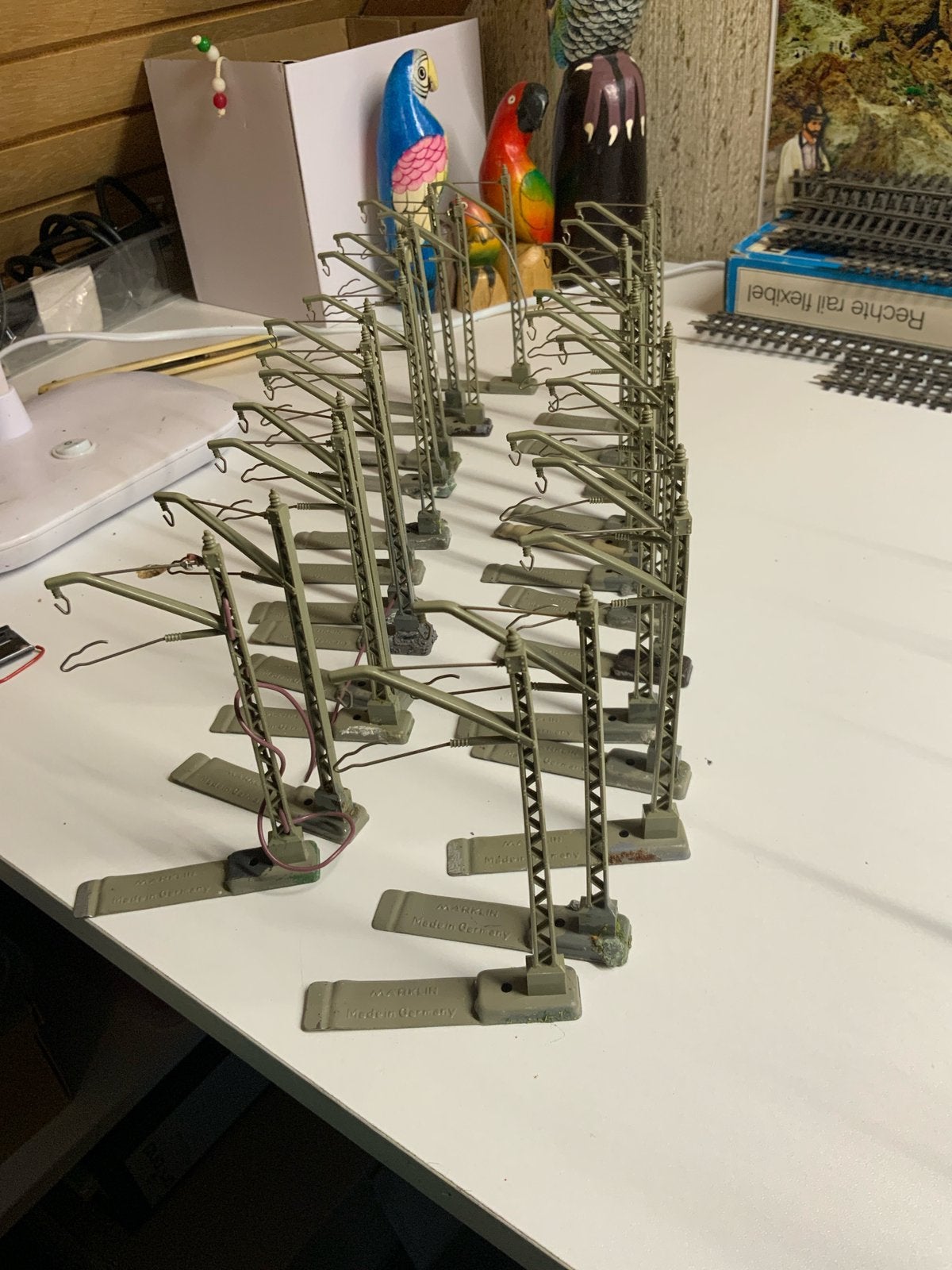 26 POTEAUX CATÉNAIRES COMPATIBLES VOIES K OU M MARKLIN, Enlèvement ou Envoi, Utilisé, Rails, Märklin