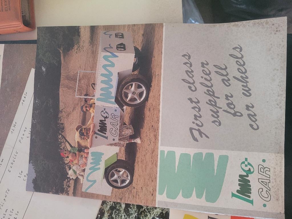 Brochure Immo-Car "First class supplier for all car wheels", Enlèvement, Utilisé, Général, Divers