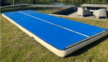 Airtrack 6x2, Sport en Fitness, Turnen, Ophalen, Gebruikt, Blauw, Materiaal