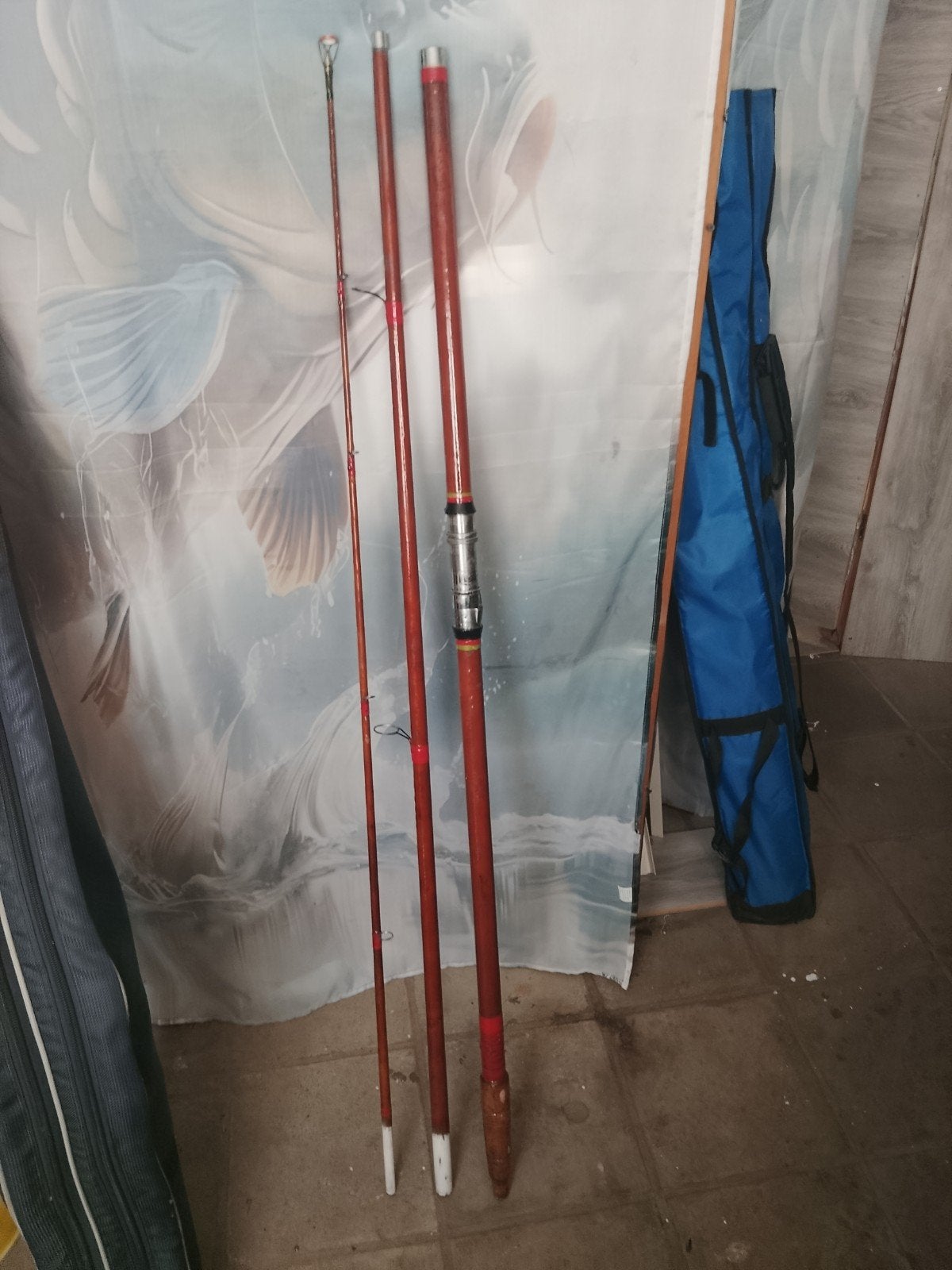 canne à pêche vintage, Enlèvement, Utilisé, Canne à lancer