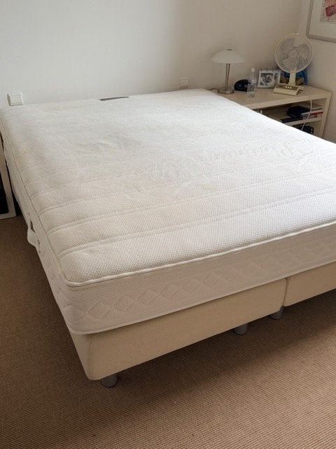 GRATIS BOXSPRING, Ophalen, Gebruikt, Tweepersoons, Stof