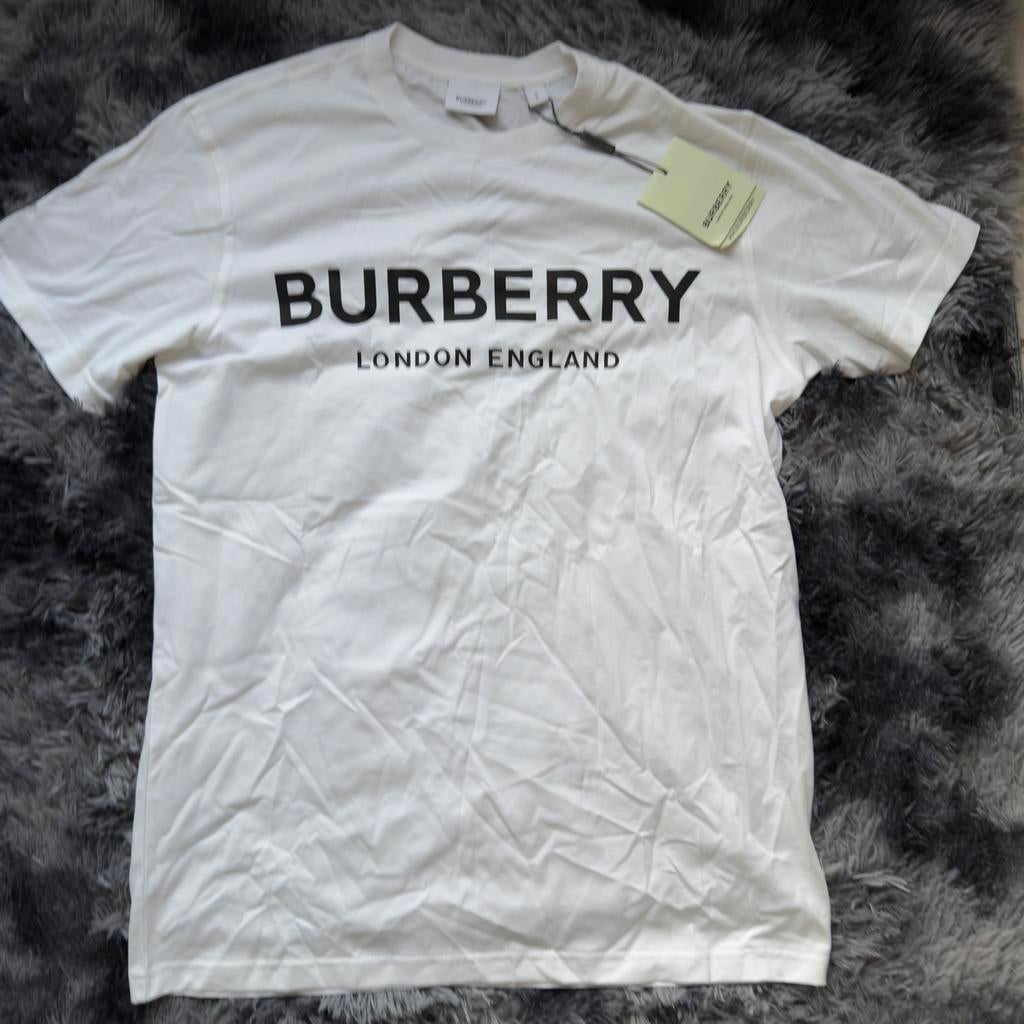 Burberry tshirt wit, Verzenden, Zo goed als nieuw, Maat 46 (S) of kleiner, Wit