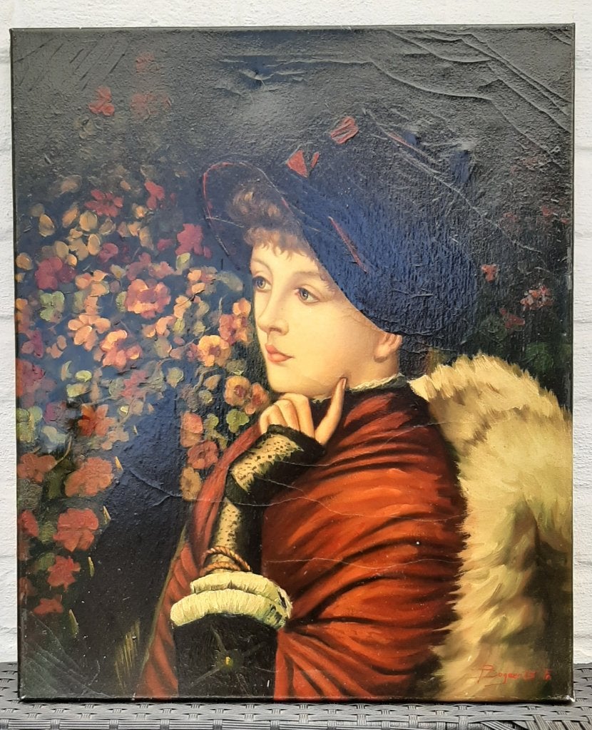 Schilderij, Antiek en Kunst, Ophalen, Portret of Personen, Handgeschilderd, Olieverf