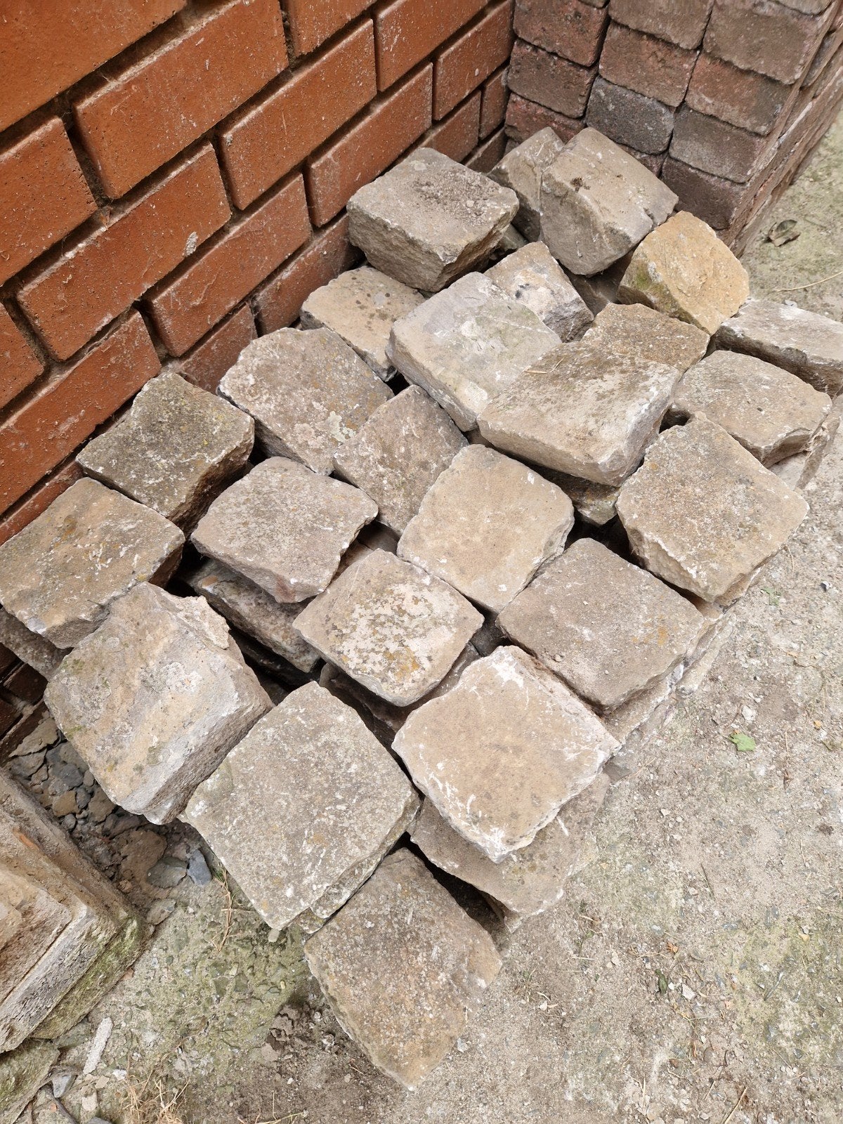 natuurstenen kassei gratis, Tuin en Terras, Ophalen, Gebruikt, Klinkers