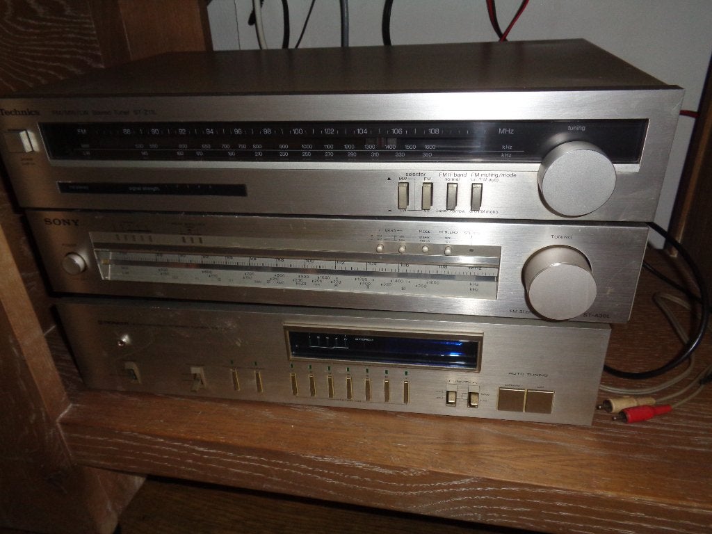3 vintage tuners, technics, sony en pioneer, Audio, Tv en Foto, Ophalen, Gebruikt, Tuner of Radio, Pioneer