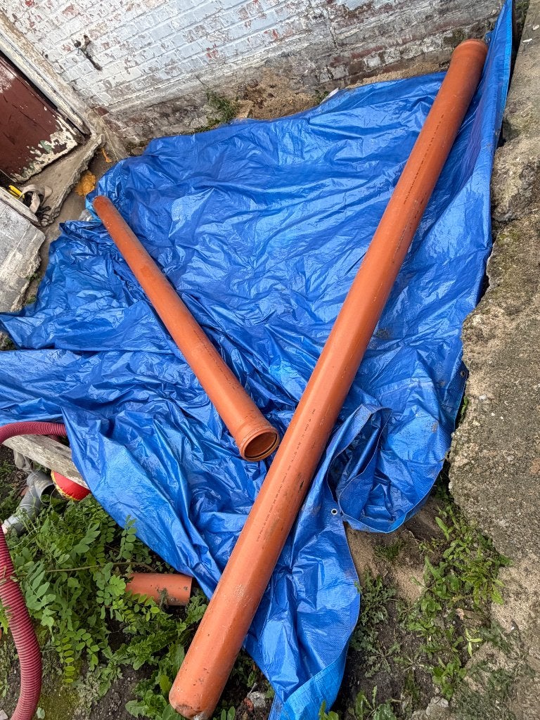 Manchonne-pijpen, Doe-het-zelf en Bouw, Ophalen, 2 tot 4 meter, Zo goed als nieuw, 80 mm of meer