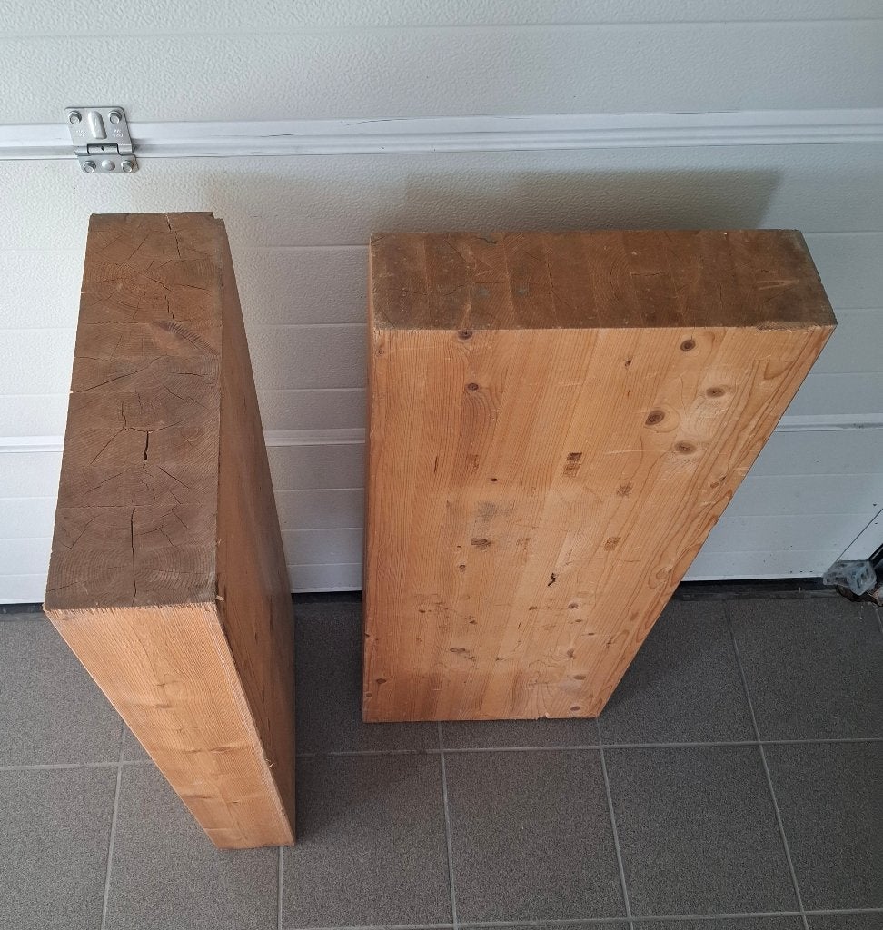 2 Poutres en bois 105 cm x 45 cm x 14 cm, Enlèvement, Comme neuf, Moins de 180 cm, Poutres