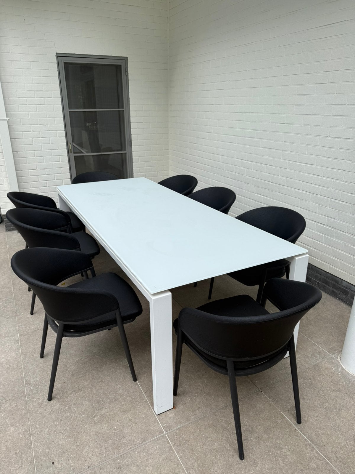 Tuin tafel joli met 8 stoelen, Huis en Inrichting, Ophalen, Gebruikt