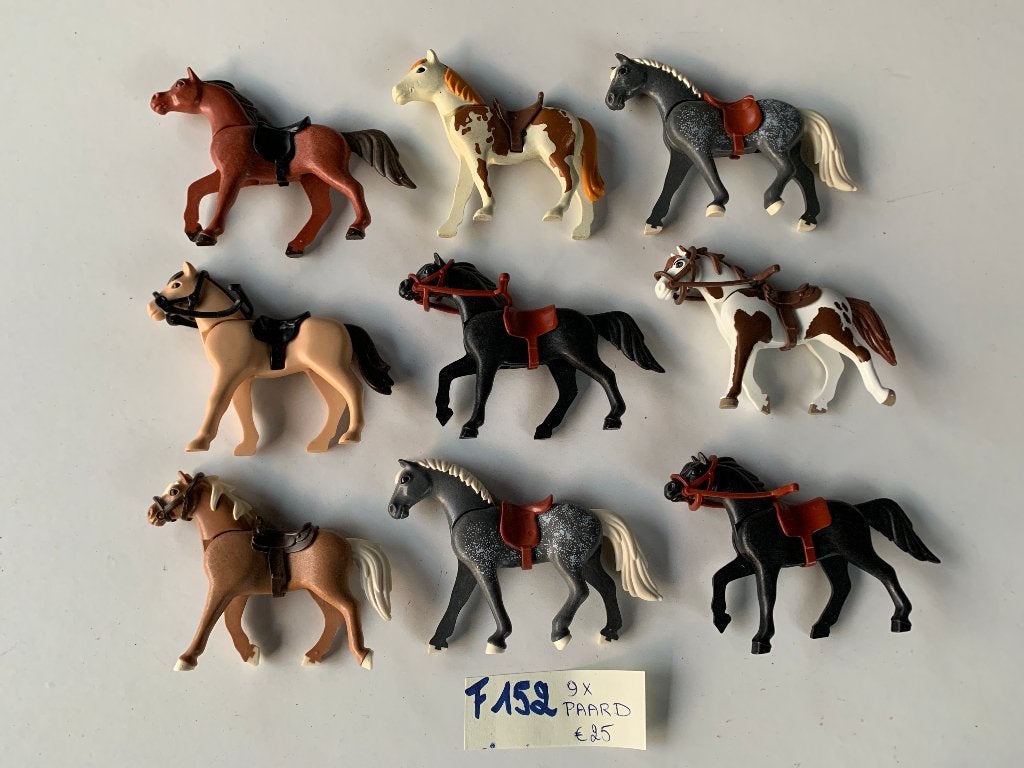 PLAYMOBIL F152: LOT 9 PAARDEN, Kinderen en Baby's, Losse onderdelen, Ophalen of Verzenden, Zo goed als nieuw, Country