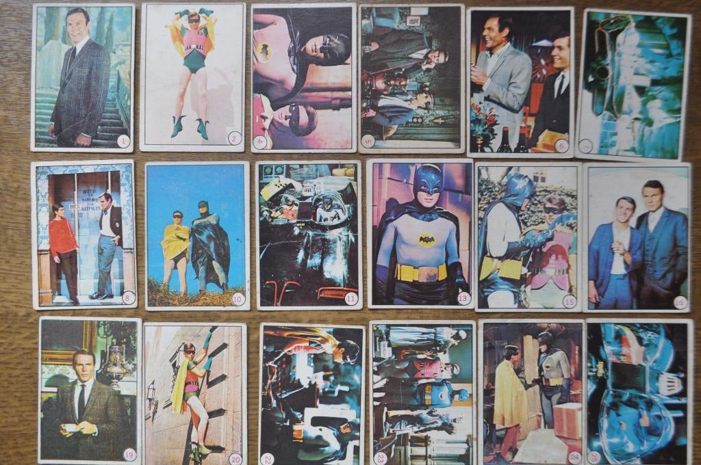 A&BC 40 VERSCHILLENDE KAARTEN BATMAN VAN 1966, Ophalen of Verzenden, Gebruikt, Meerdere plaatjes