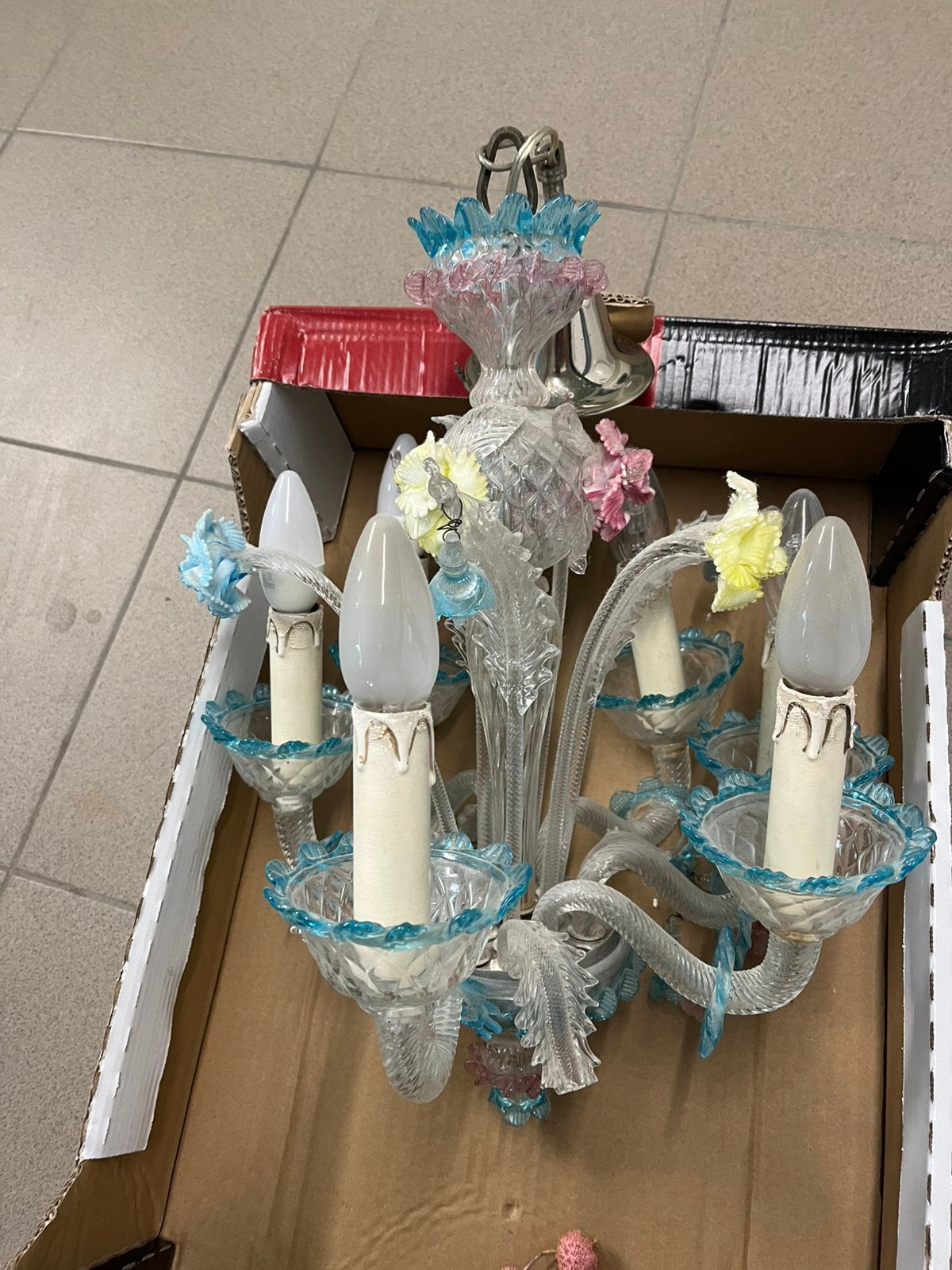 Vintage murano luster, Ophalen, Zo goed als nieuw