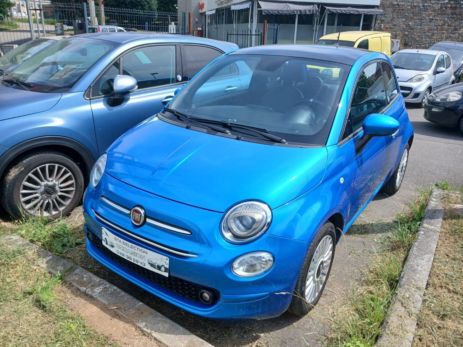 Fiat 500 hybride AVEC LA GARANTIE ELLE A SEULEMENT 93 000KM, Voorwielaandrijving, Euro 6, Blauw, Leder en Stof