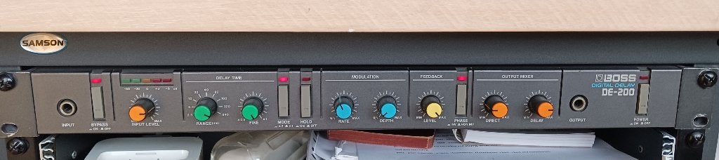Vintage Boss DE-200 Digital Delay (Rack), Muziek en Instrumenten, Effecten, Ophalen, Gebruikt, Delay of Echo