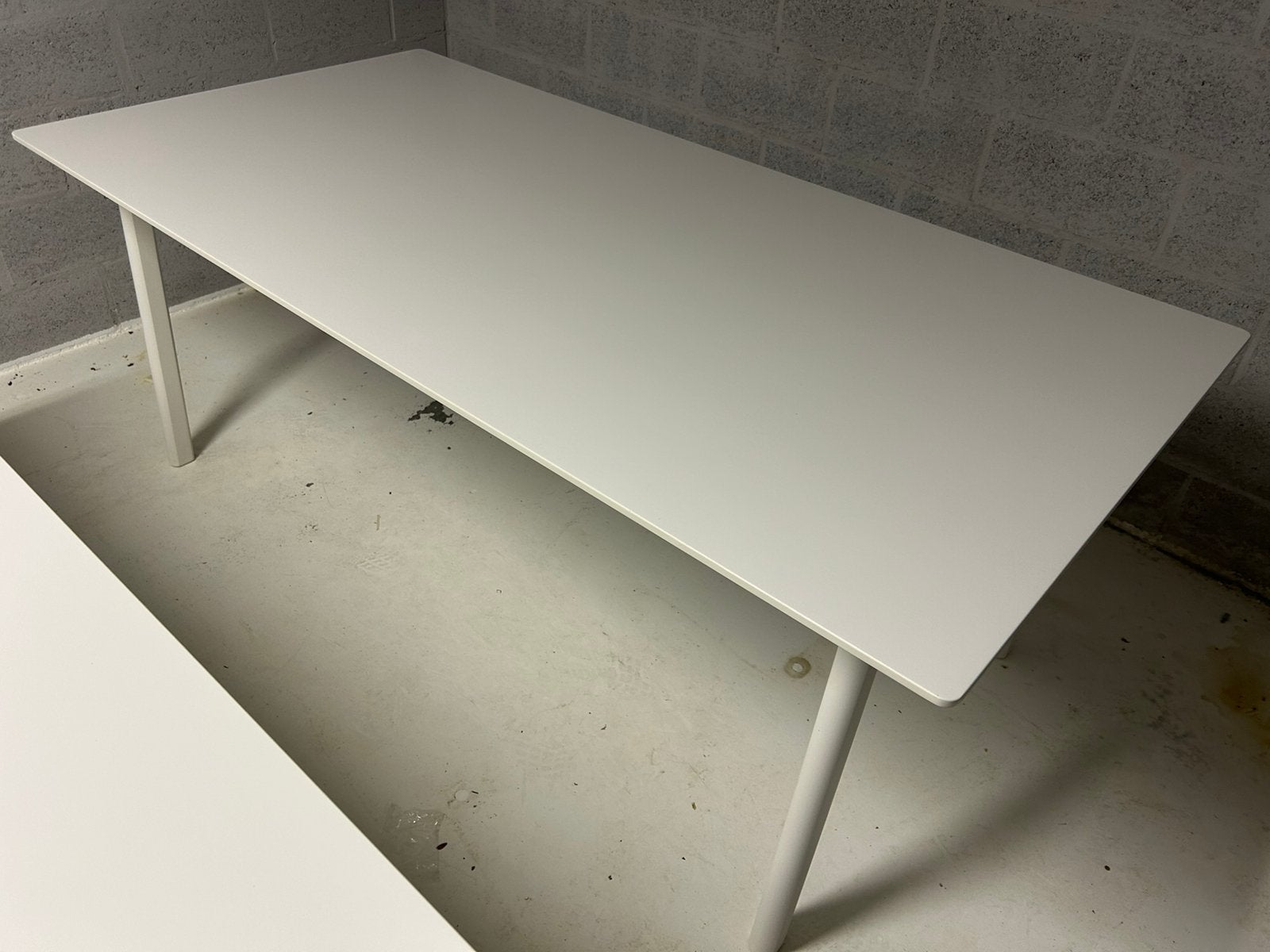 Tafel Ikea hout wit gelakt 195x98x75, Ophalen, Zo goed als nieuw, Wit, Hout
