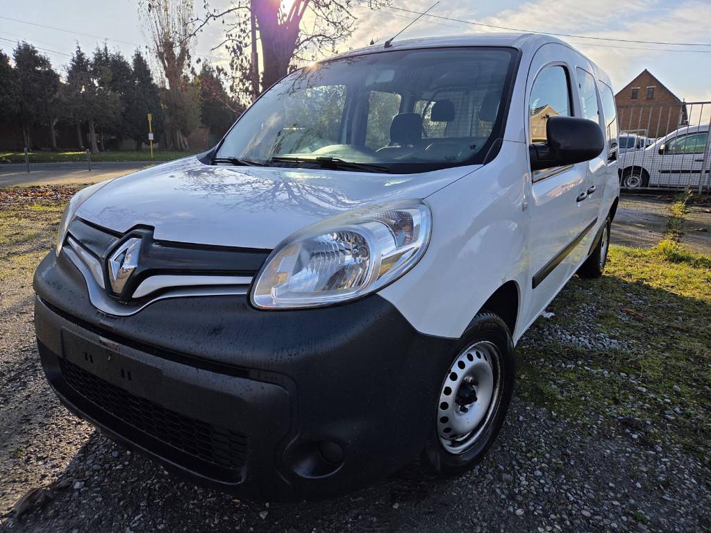 Renault Kangoo 2018 double cabine 109539km 1.5dci 90cv EU6, Voorwielaandrijving, Stof, Euro 6, 4 cilinders