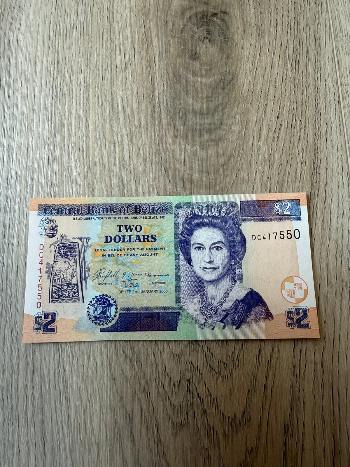 2 dollars Belize UNC 2005 !, Timbres & Monnaies, Billets de banque | Amérique, Enlèvement ou Envoi
