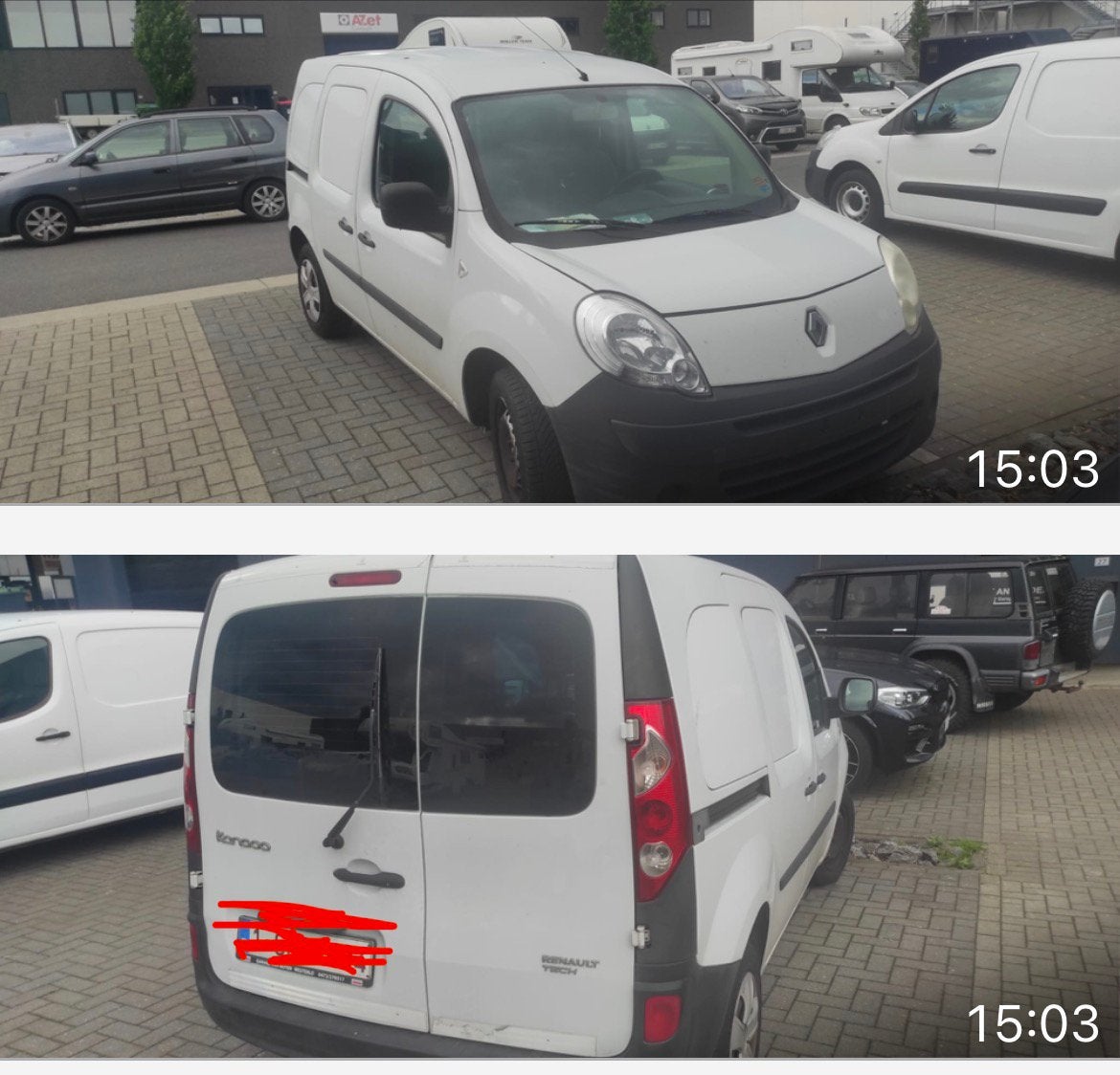 Renault Tech Kangoo met defecte motor, Auto's, Wit, Particulier, 2 zetels, Overige carrosserie