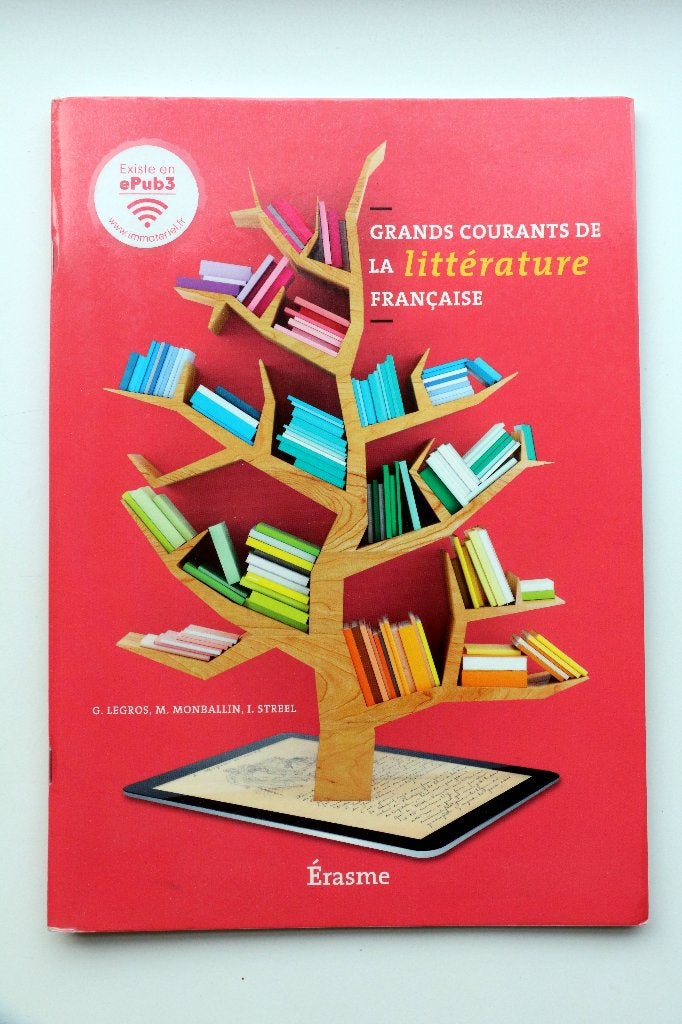 Grands courants de la littérature française (Erasme), Enlèvement, Comme neuf, Secondaire, Français