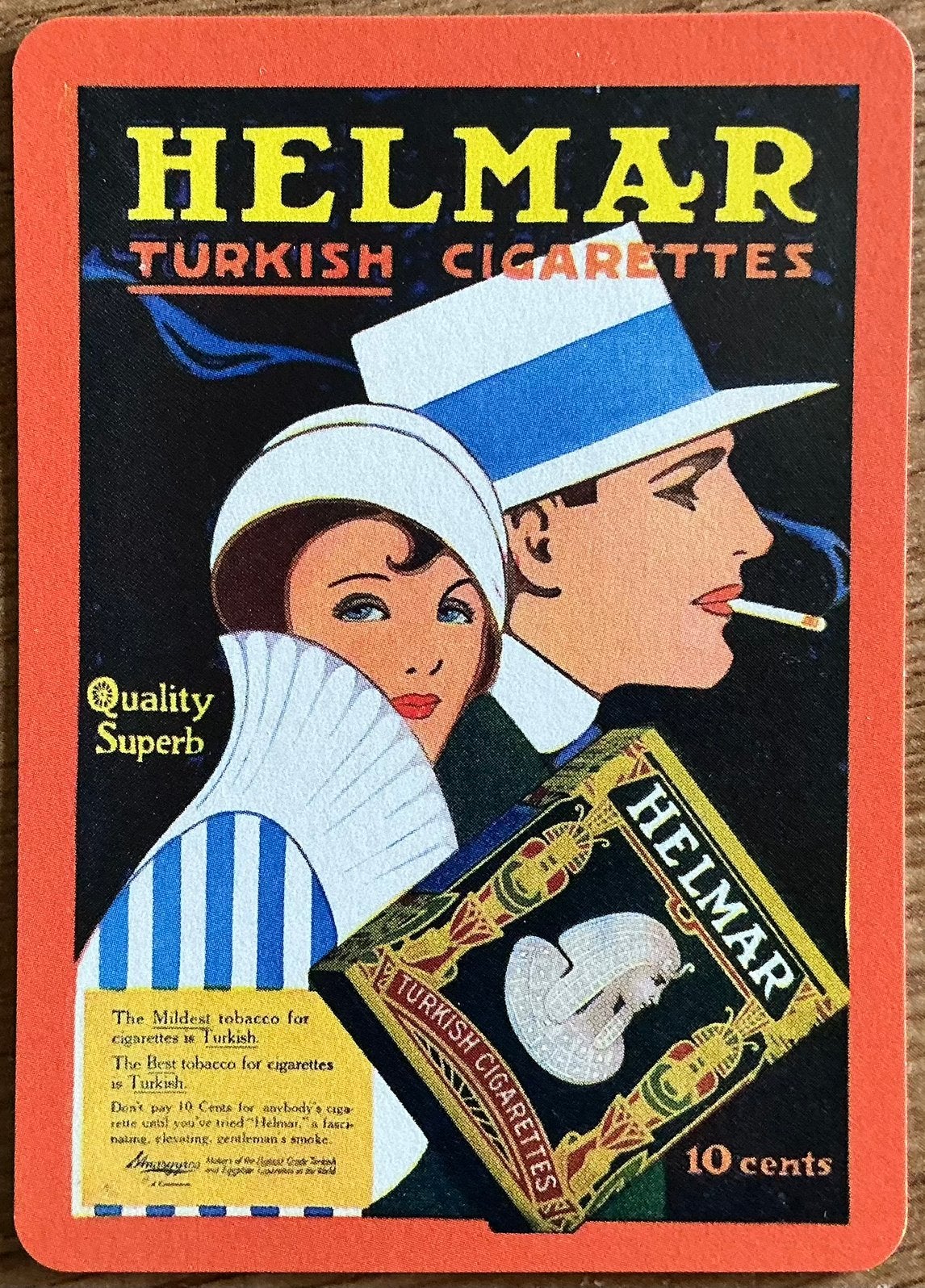 CIGARETTES HELMAR en soie, Collections, Enlèvement ou Envoi, Comme neuf, Carte(s) à jouer