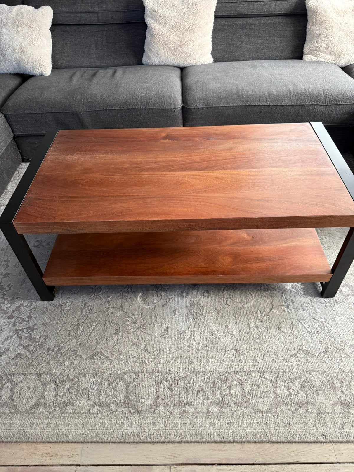 Salontafel mangohout 120x60x45cm hoog, Huis en Inrichting, Tafels | Salontafels, Ophalen, Zo goed als nieuw