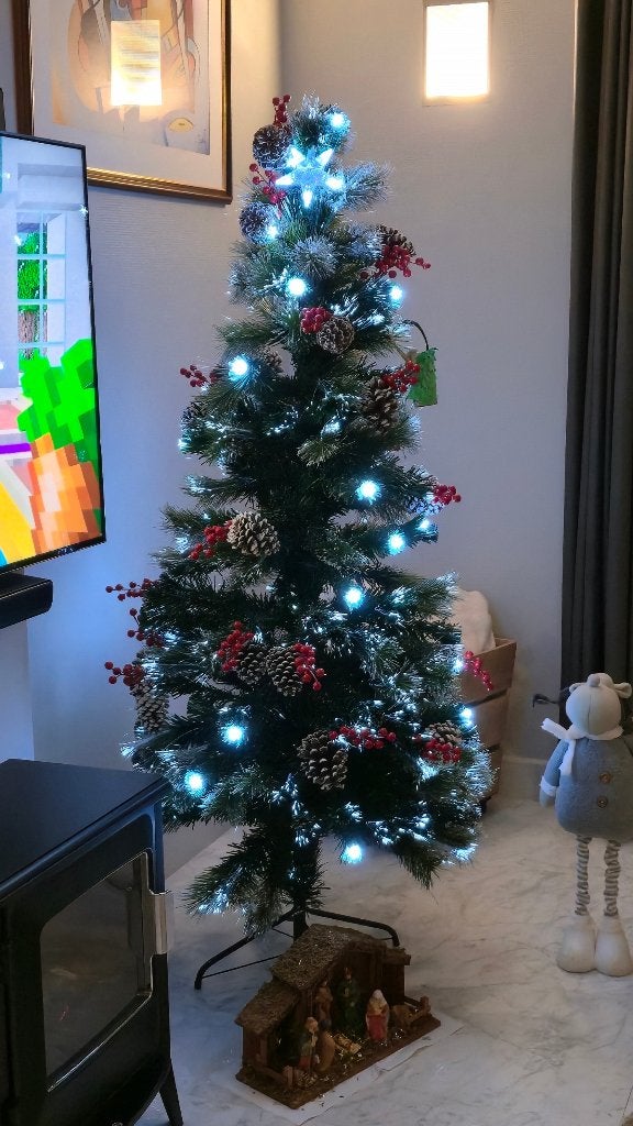 Sapin de Noël artificiel Costway avec lumières 180 cm neuf, Enlèvement ou Envoi, Neuf